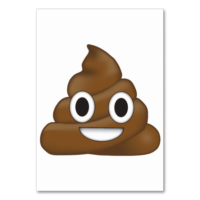Poop Emoji Bordsnummer (Framsidan)