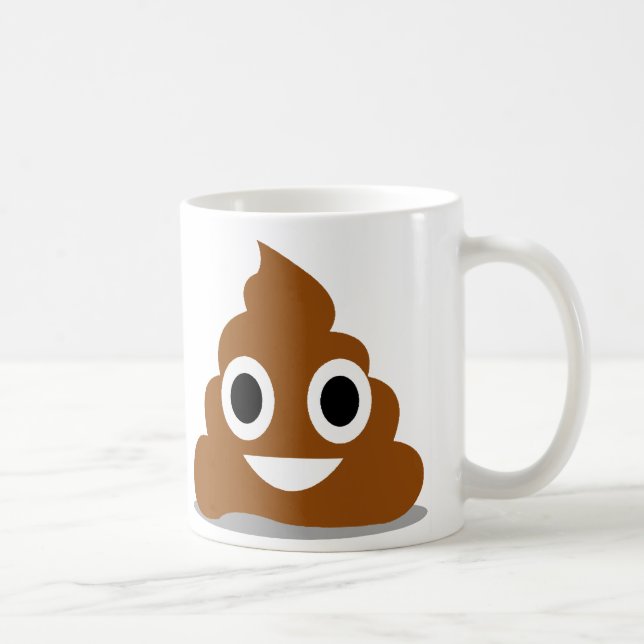 Poop Emoji Emoticon Rolig Mugg (Höger)