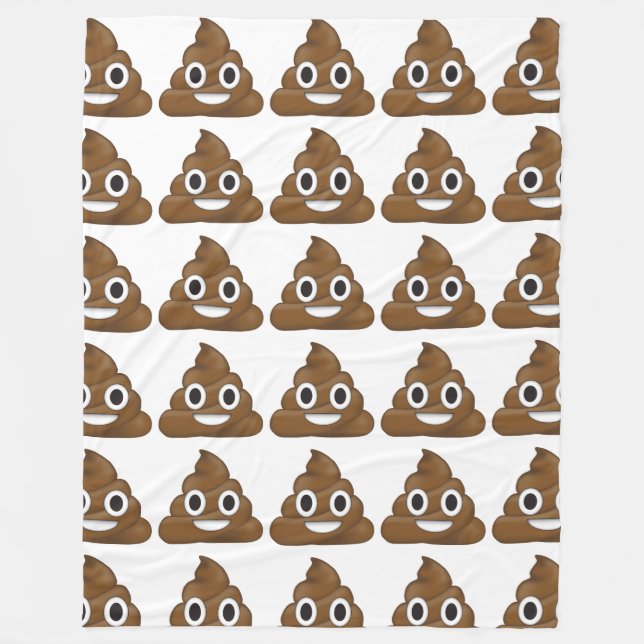 Poop emoji fleecefilt (Framsidan)