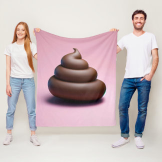 Poop Emoji Fleecefilt