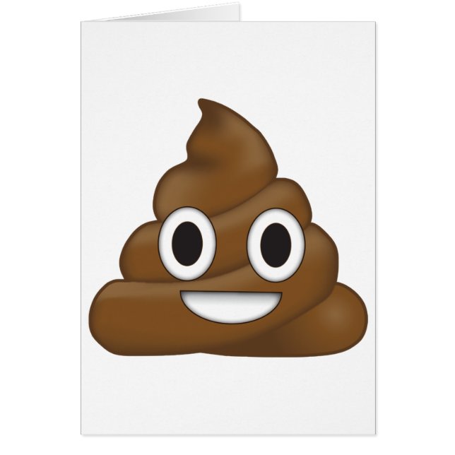 Poop Emoji Hälsningskort (Framsidan)