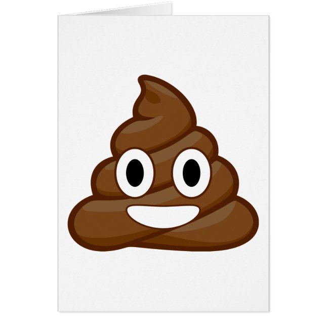 poop emoji hälsningskort (Framsidan)