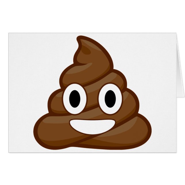 poop emoji hälsningskort (Framsidan Horizontal)