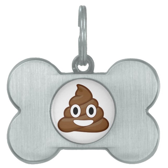 poop emoji ID-bricka husdjur (Framsidan)