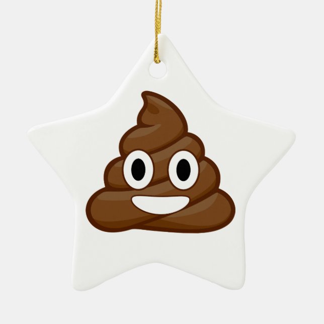 poop emoji julgransprydnad keramik (Framsidan)