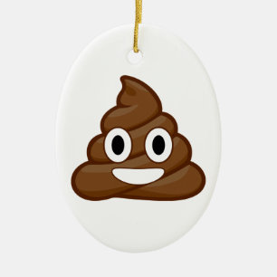 poop emoji julgransprydnad keramik