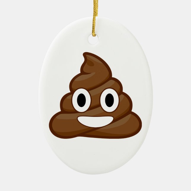 poop emoji julgransprydnad keramik (Framsidan)