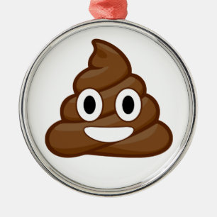 poop emoji julgransprydnad metall