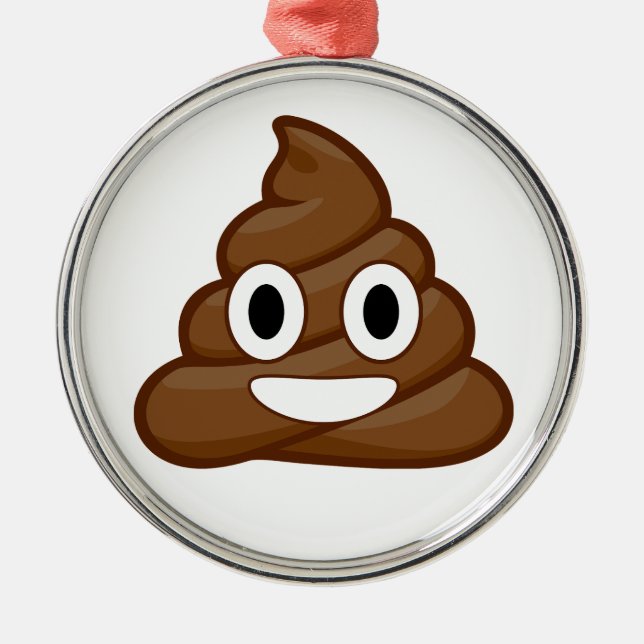poop emoji julgransprydnad metall (Framsidan)