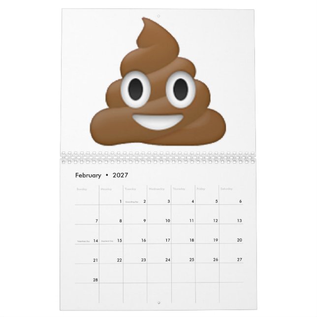 Poop - Emoji Kalender (Feb 2027)
