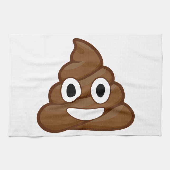 poop emoji kökshandduk (Horisontell)