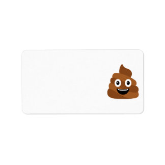 Poop Emoji Label Adressetikett