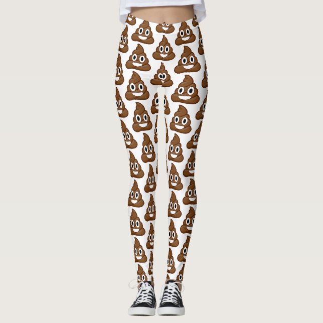 poop emoji leggings (Framsida)