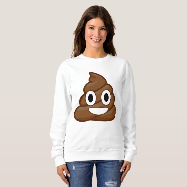 poop emoji livers sweatshirt tee (Hel framsida)