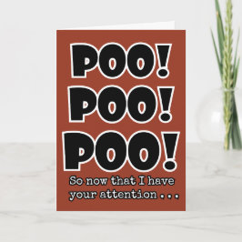 POOP emoji lustigt POO söt skojja barns födelsedag Kort