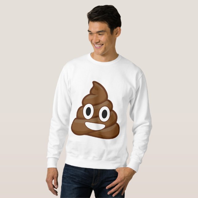 Poop emoji manar sweatshirt (Hel framsida)