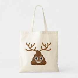 Poop Emoji med horn på kronhjort Tygkasse