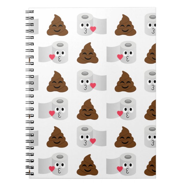 poop-emoji- och toalettpapper anteckningsbok (Framsidan)