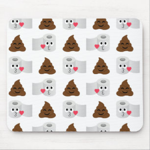 poop-emoji- och toalettpapper musmatta