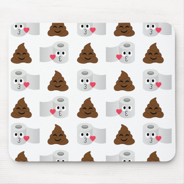 poop emoji och toalettpapper musmatta (Framsidan)