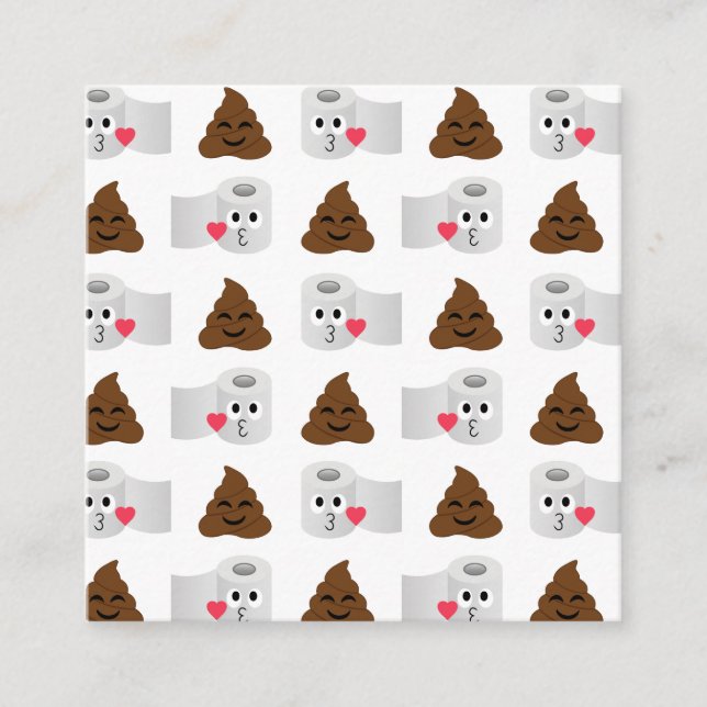 poop emoji och toalettpapper tilläggskort (Framsida)