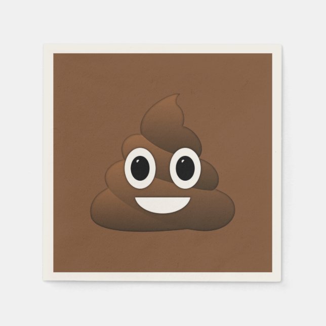 Poop Emoji Papper Napkins, Standard Cocktail Pappersservett (Framsidan)