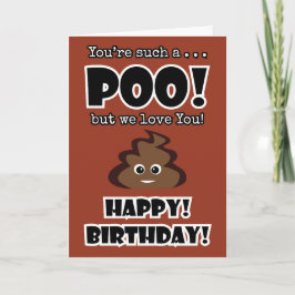 POOP emoji roligt barns födelsedag party Kort
