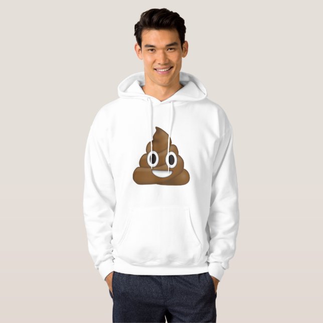 Poop emoji sweatshirt med luva (Hel framsida)