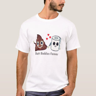 Poop Emoji Toilet Papper BBF Butt Buddies Forever T Shirt