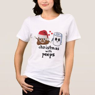 Poop emoji & Totoalett pappra Kärlek, jul Humor T Shirt