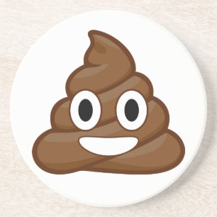 poop emoji underlägg sandsten