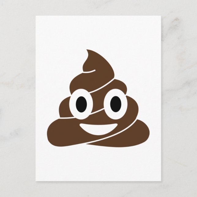 Poop Emoji Vykort (Framsida)