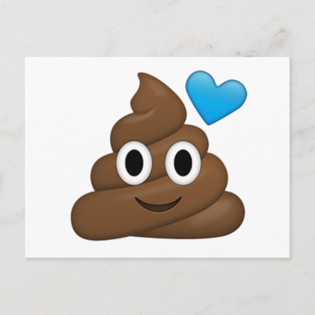 Poop Emoji Vykort (Framsida)