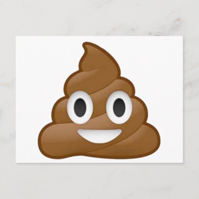 Poop emoji vykort (Framsida)