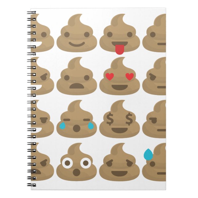 poop emojis anteckningsbok med spiral (Framsidan)