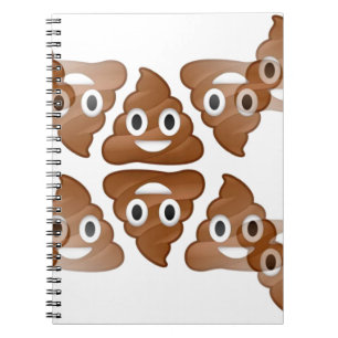 poop emojis anteckningsbok med spiral