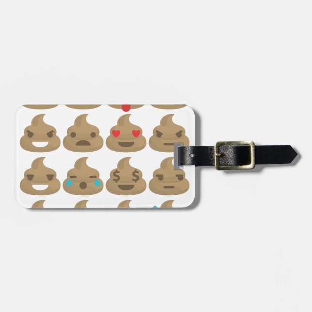 poop emojis bagagebricka (Horisontell Framsida)