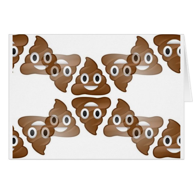 poop emojis hälsningskort (Framsidan Horizontal)