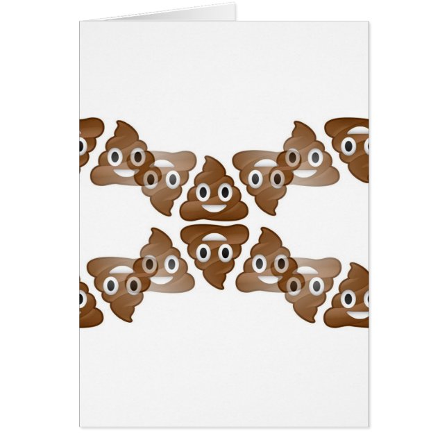 poop emojis hälsningskort (Framsidan)
