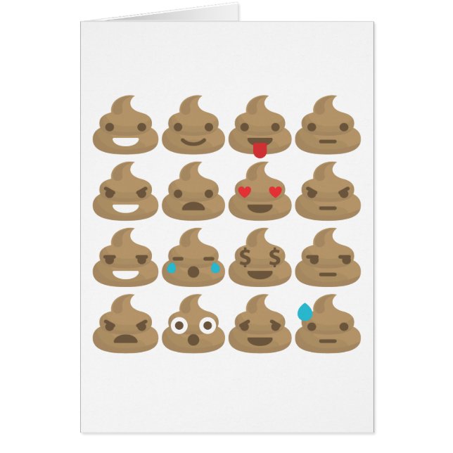 poop emojis hälsningskort (Framsidan)