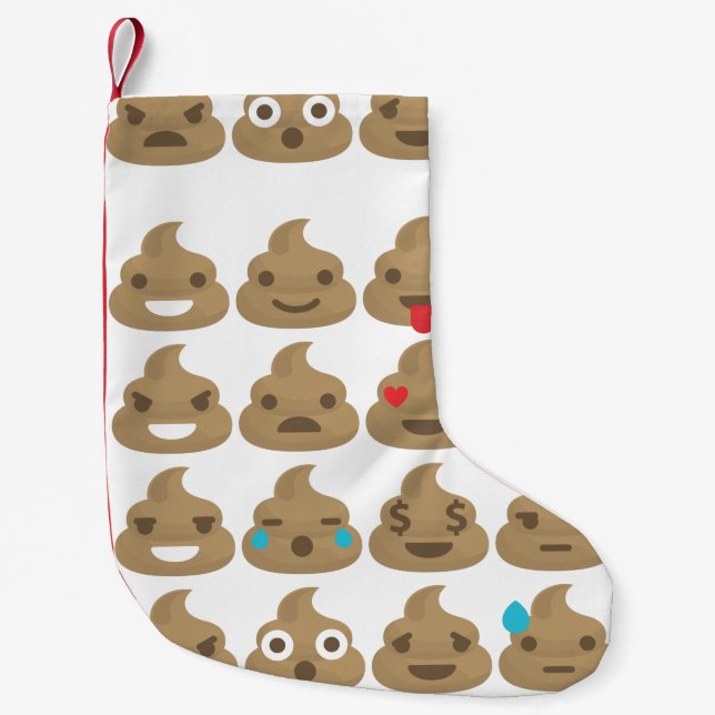 poop emojis julafton christmas-lagring liten julstrumpa (Framsidan)