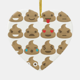 poop emojis julgransprydnad keramik