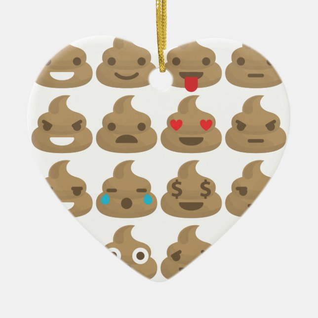 poop emojis julgransprydnad keramik (Framsidan)