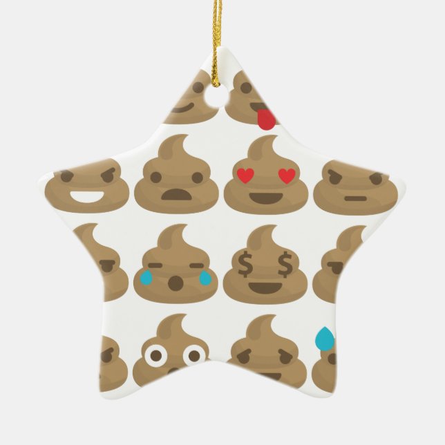 poop emojis julgransprydnad keramik (Framsidan)