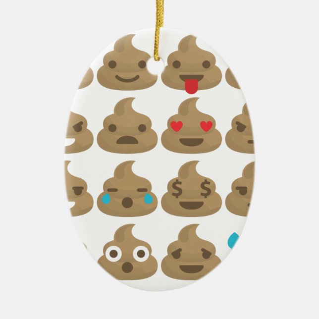 poop emojis julgransprydnad keramik (Framsidan)