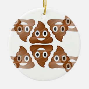 poop emojis julgransprydnad keramik