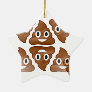 poop emojis julgransprydnad keramik