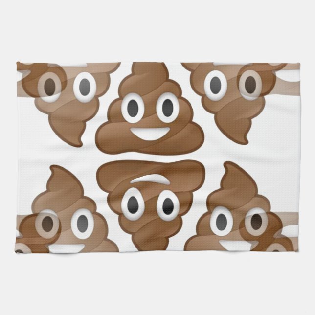 poop emojis kökshandduk (Horisontell)