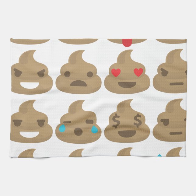 poop emojis kökshandduk (Horisontell)