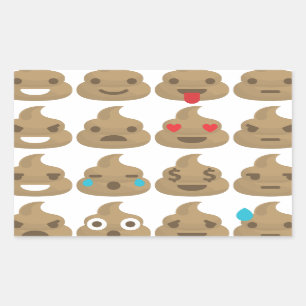 poop emojis rektangulärt klistermärke